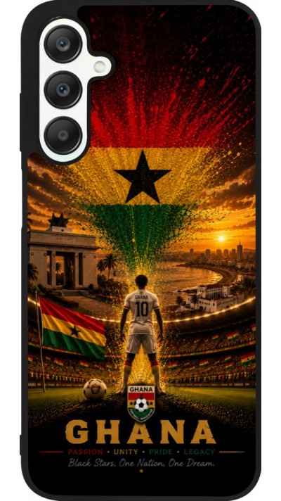 Samsung Galaxy A25 Case Hülle - Silikon schwarz Fussball Ghana splash 2026