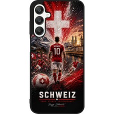 Samsung Galaxy A25 Case Hülle - Silikon schwarz Fussball Schweiz splash 2026