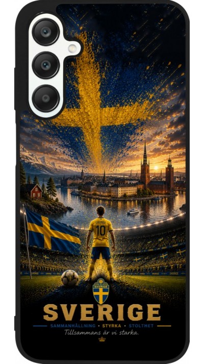 Samsung Galaxy A25 Case Hülle - Silikon schwarz Fussball Schweden splash 2026