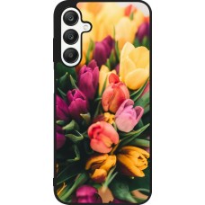 Samsung Galaxy A25 Case Hülle - Silikon schwarz Bouquet of tulips Spring 2026