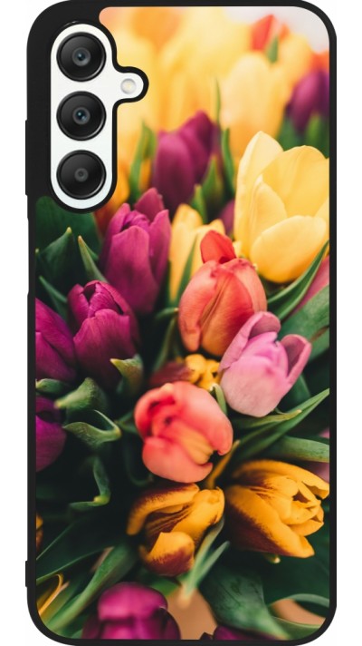Samsung Galaxy A25 Case Hülle - Silikon schwarz Bouquet of tulips 2026