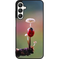 Samsung Galaxy A25 Case Hülle - Silikon schwarz Ladybird on a mushroom Spring 2026