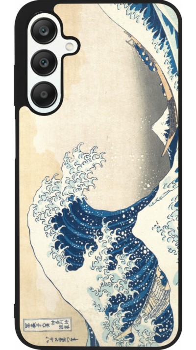 Samsung Galaxy A25 Case Hülle - Silikon schwarz Kunstbild - Die große Welle vor Kanagawa - Hokusai