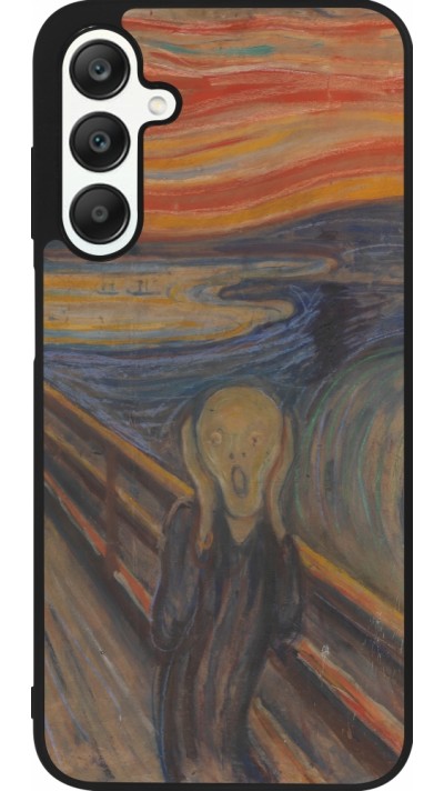 Samsung Galaxy A25 Case Hülle - Silikon schwarz Kunstbild - Der Schrei - Edvard Munch