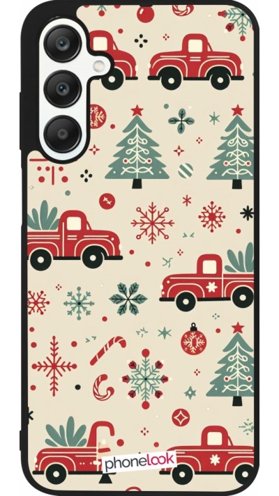 Samsung Galaxy A25 Case Hülle - Silikon schwarz Weihnachten 2024 Lkw Tanne