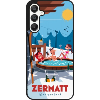 Samsung Galaxy A25 Case Hülle - Silikon schwarz Zermatt Mountain Jacuzzi