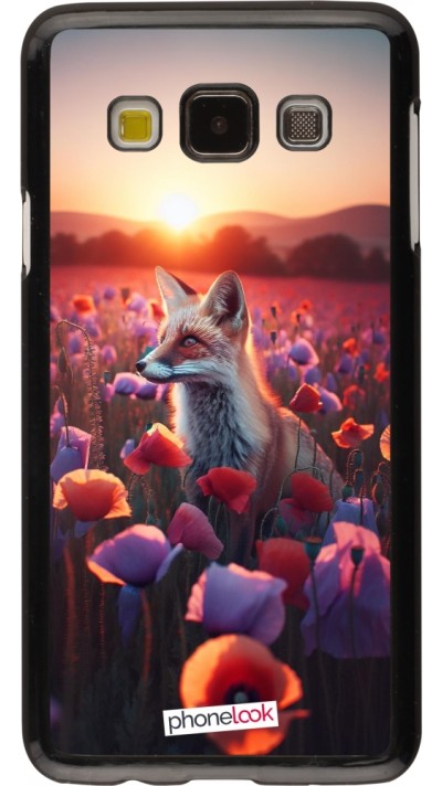 Samsung Galaxy A3 (2015) Case Hülle - Purpurroter Fuchs bei Dammerung
