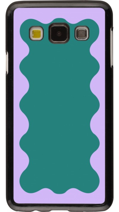 Samsung Galaxy A3 (2015) Case Hülle - Wavy Rectangle Green Purple