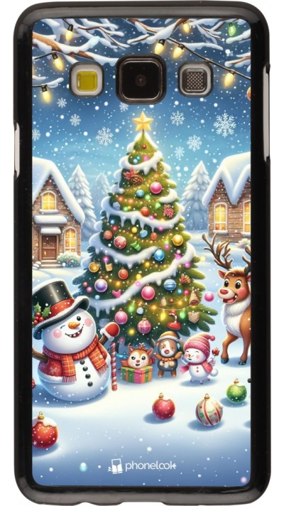Samsung Galaxy A3 (2015) Case Hülle - Weihnachten 2023 Schneemann und Tannenbaum