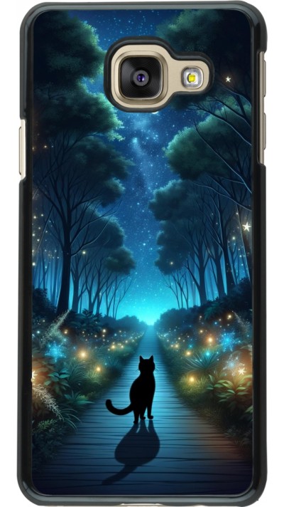 Samsung Galaxy A3 (2016) Case Hülle - Schwarze Katze Spaziergang