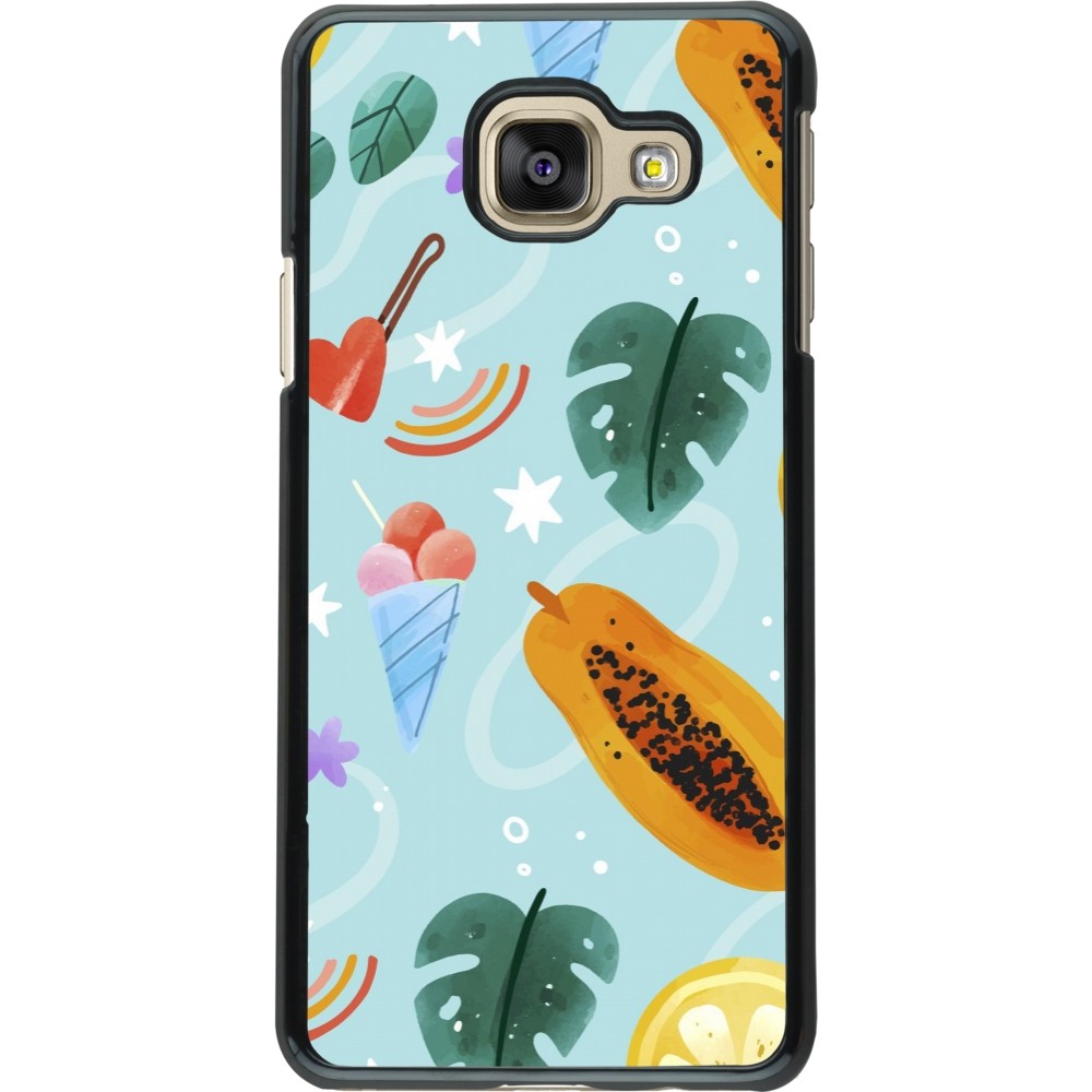 Samsung Galaxy A3 (2016) Case Hülle - Summer 2025 Pattern papaya