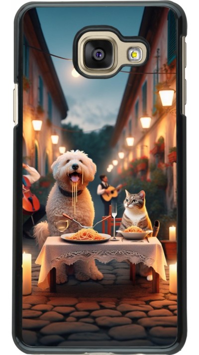 Samsung Galaxy A3 (2016) Case Hülle - Valentin 2024 Hund & Katze Kerzenlicht