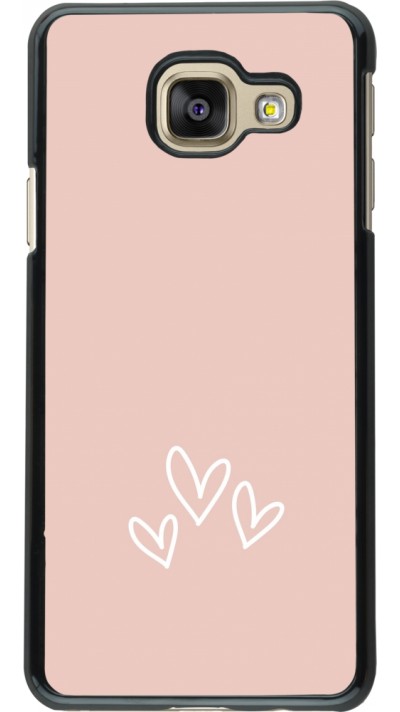 Samsung Galaxy A3 (2016) Case Hülle - Valentine 2023 three minimalist hearts