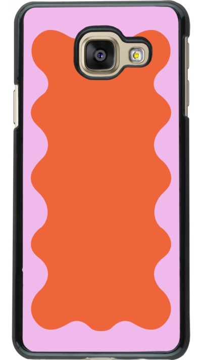 Samsung Galaxy A3 (2016) Case Hülle - Wavy Rectangle Orange Pink