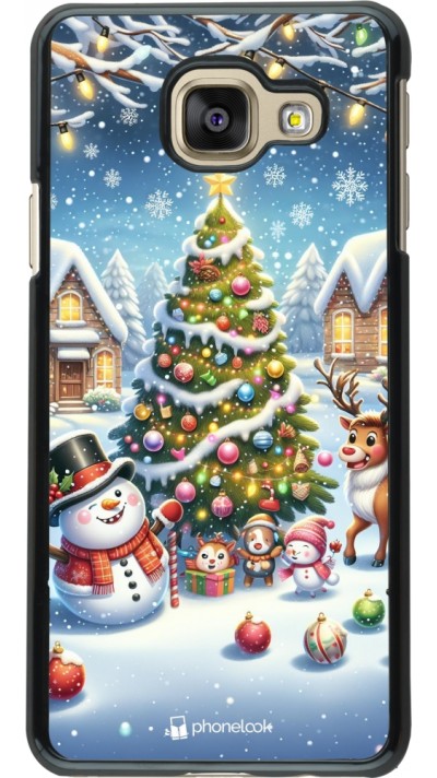 Samsung Galaxy A3 (2016) Case Hülle - Weihnachten 2023 Schneemann und Tannenbaum