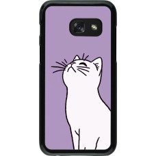 Coque Samsung Galaxy A3 (2017) - Chat sur fond violet