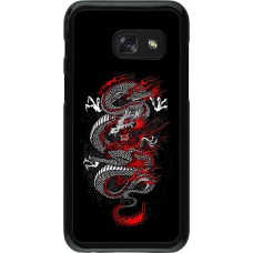 Samsung Galaxy A3 (2017) Case Hülle - Japanese style Dragon Tattoo Red Black