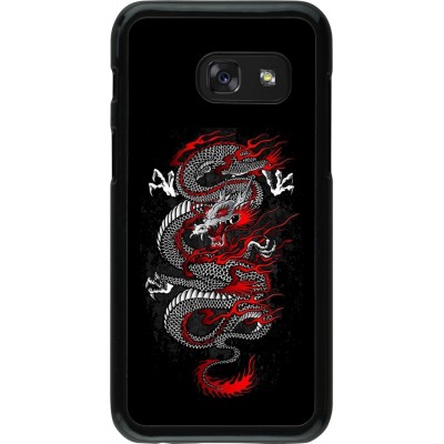 Samsung Galaxy A3 (2017) Case Hülle - Japanese style Dragon Tattoo Red Black
