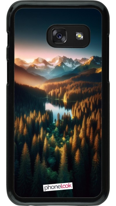 Samsung Galaxy A3 (2017) Case Hülle - Sonnenuntergang Waldsee