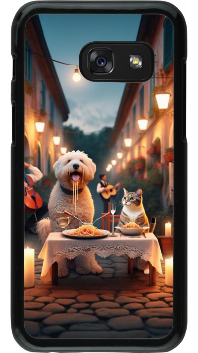 Samsung Galaxy A3 (2017) Case Hülle - Valentin 2024 Hund & Katze Kerzenlicht
