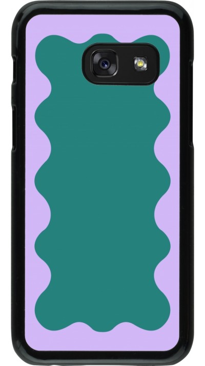 Samsung Galaxy A3 (2017) Case Hülle - Wavy Rectangle Green Purple
