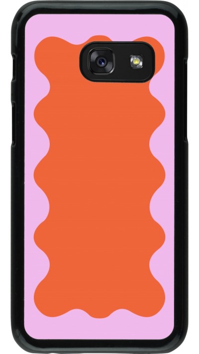 Samsung Galaxy A3 (2017) Case Hülle - Wavy Rectangle Orange Pink