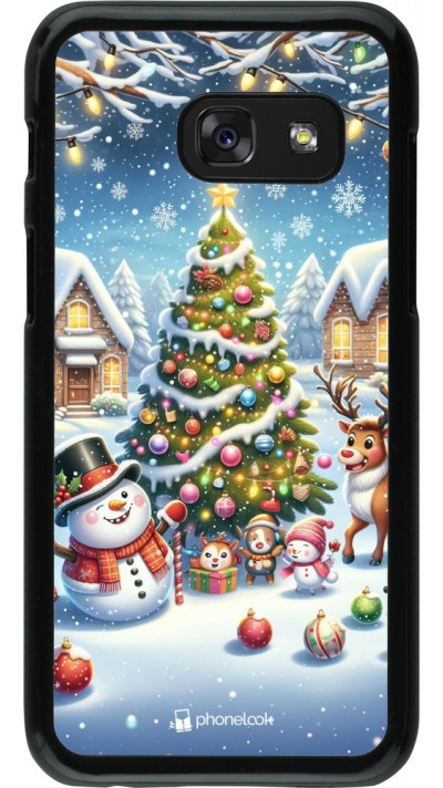 Samsung Galaxy A3 (2017) Case Hülle - Weihnachten 2023 Schneemann und Tannenbaum