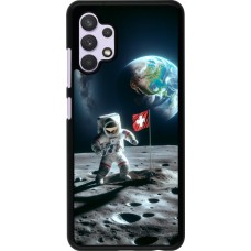 Samsung Galaxy A32 Case Hülle - Astro Schweiz auf dem Mond