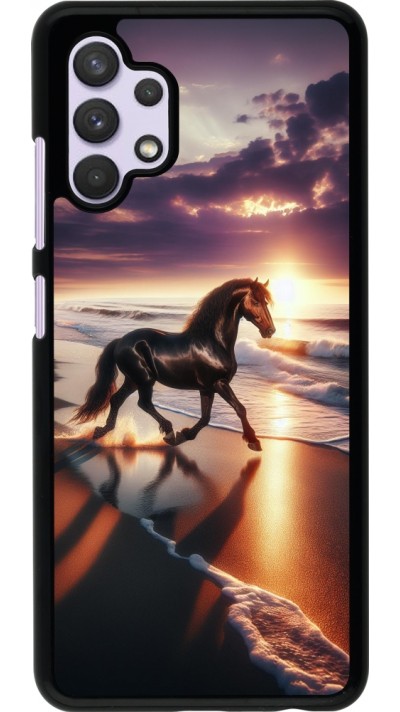 Samsung Galaxy A32 Case Hülle - Pferd majestätisch Strand