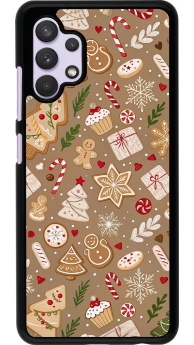 Samsung Galaxy A32 Case Hülle - Christmas 25 Pattern Ginger Cookie