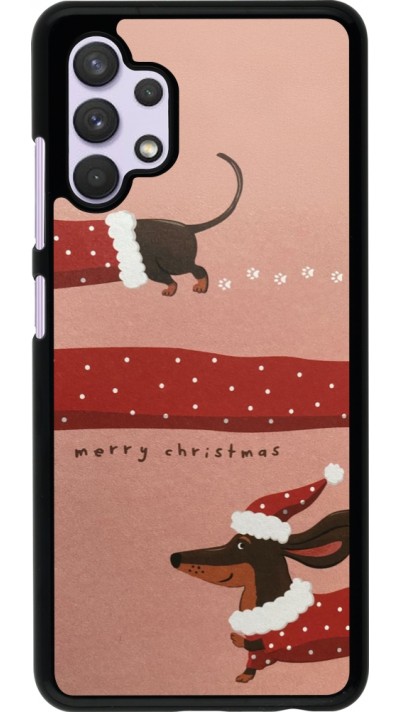 Samsung Galaxy A32 Case Hülle - Christmas 25 Teckel Merry Xmas