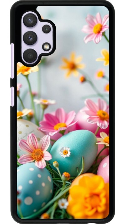 Samsung Galaxy A32 Case Hülle - Easter 2026 Eggs with flowers