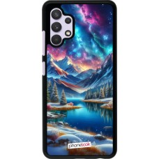 Samsung Galaxy A32 Case Hülle - Fantasiebergsee Himmel Sterne
