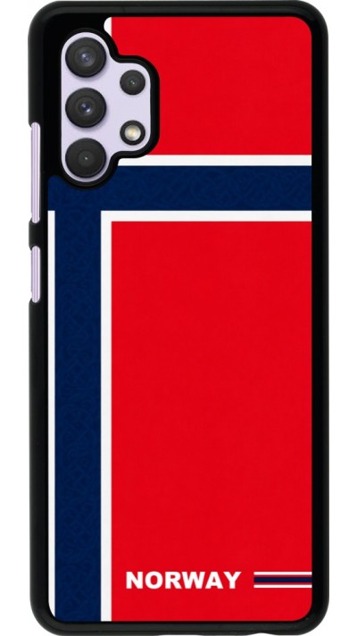 Samsung Galaxy A32 Case Hülle - Norwegen 2026 personalisierbares Fussballtrikot