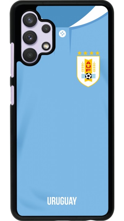 Samsung Galaxy A32 Case Hülle - Uruguay 2022 personalisierbares Fussballtrikot
