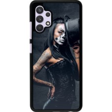Samsung Galaxy A32 Case Hülle - Halloween 22 Tattooed Girl