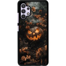 Samsung Galaxy A32 Case Hülle - Halloween 2025 Pumpkin with flowers