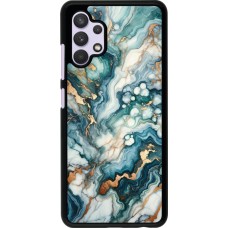 Samsung Galaxy A32 Case Hülle - Grüner Blauer Goldener Marmor