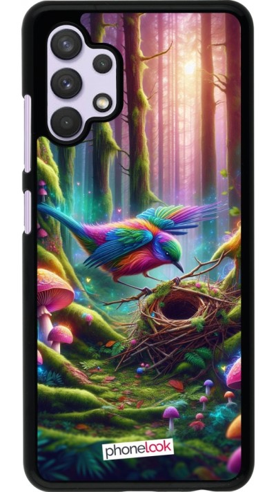 Samsung Galaxy A32 Case Hülle - Vogel Nest Wald