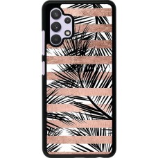 Coque Samsung Galaxy A32 - Palm trees gold stripes