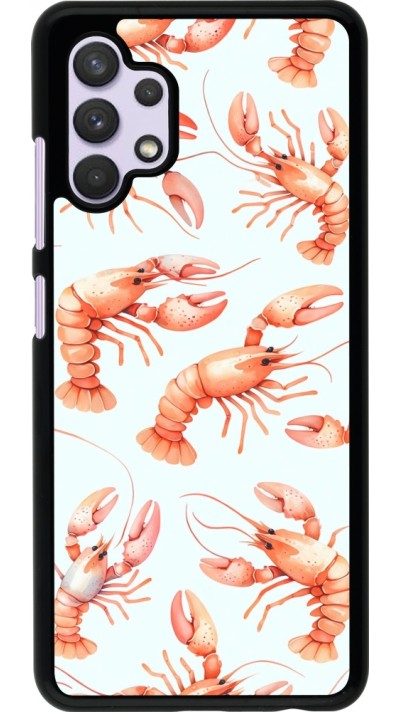 Samsung Galaxy A32 Case Hülle - Muster von pastellfarbenen Hummern
