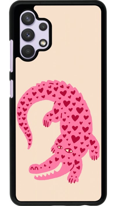 Samsung Galaxy A32 Case Hülle - Pink crocodile 2026