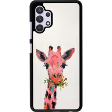 Samsung Galaxy A32 Case Hülle - Pink Girafe Paint