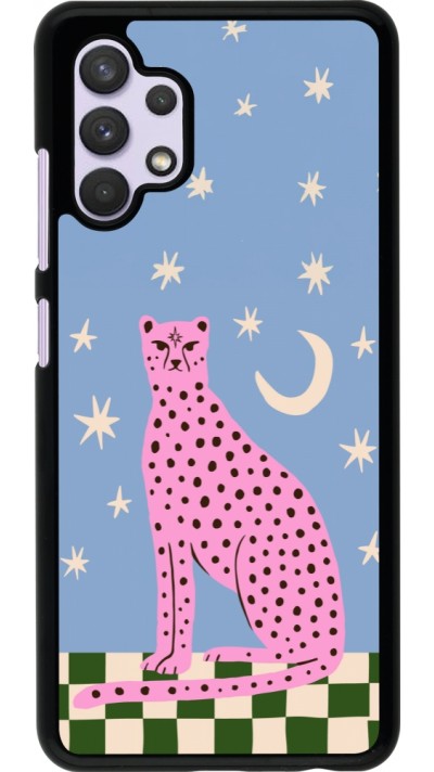 Samsung Galaxy A32 Case Hülle - Pink leopard with stars 2026