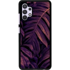 Samsung Galaxy A32 Case Hülle - Purple Light Leaves