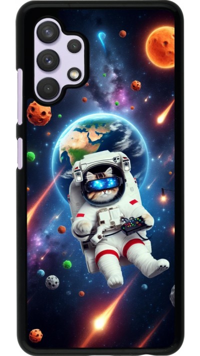 Samsung Galaxy A32 Case Hülle - VR SpaceCat Odyssee