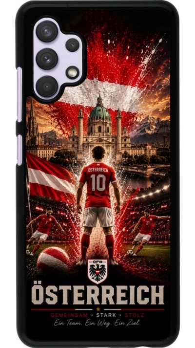Samsung Galaxy A32 Case Hülle - Fussball Österreich splash 2026