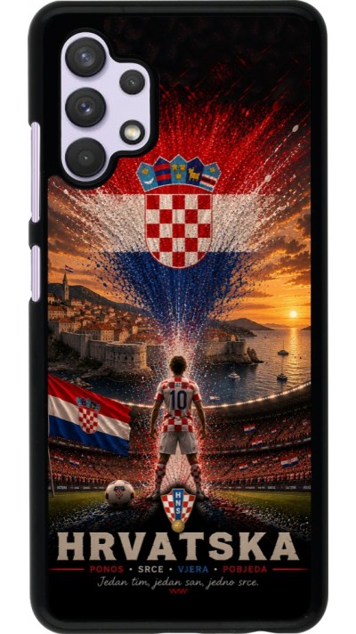 Samsung Galaxy A32 Case Hülle - Fussball Kroatien splash 2026
