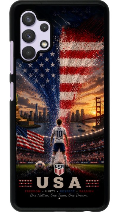 Samsung Galaxy A32 Case Hülle - Fussball Vereinigten Staaten splash 2026