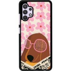Samsung Galaxy A32 Case Hülle - Dog with newspaper 2026